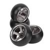 4Pcs RC Car Tires and Rims for Wltoys K989 K969 P939 284131 128 Remote Control Car Titanium