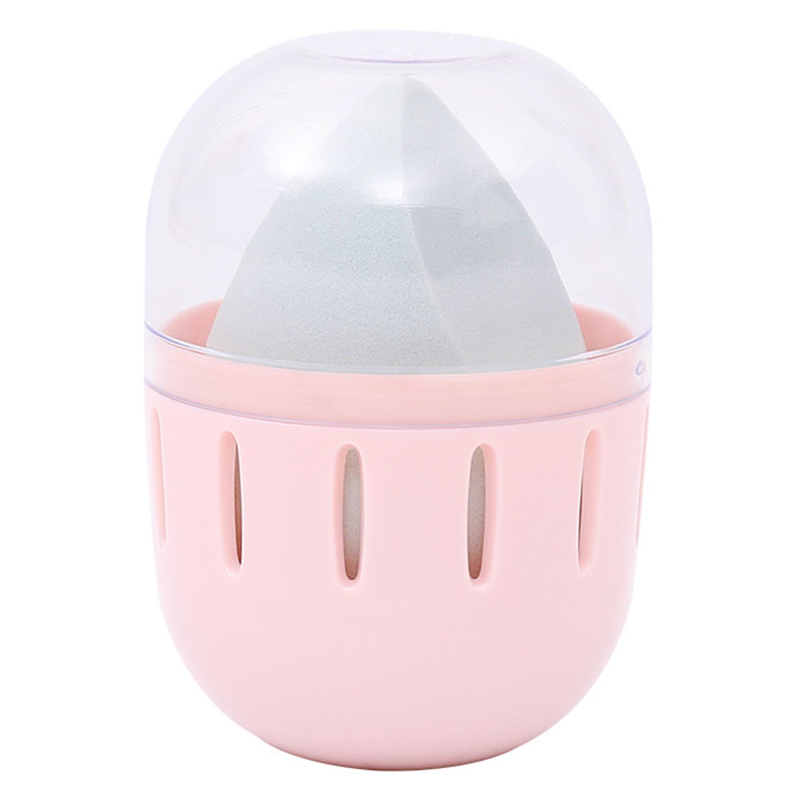 

HZ007-1P Makeup Egg ABS Storage Box Portable Breathable Sponge Makeup Egg Box with Clear Lid A