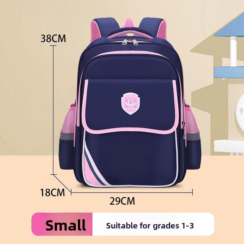 Primary School Students British Style School Bag 1-6 Grade Waterproof Ridge Protection Luminous Large Capacity Simple Backpack