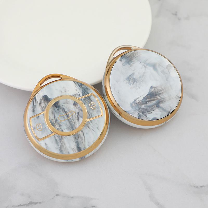 Mercedes-Benz Smart Elf TPU Key Case with Gold Edge