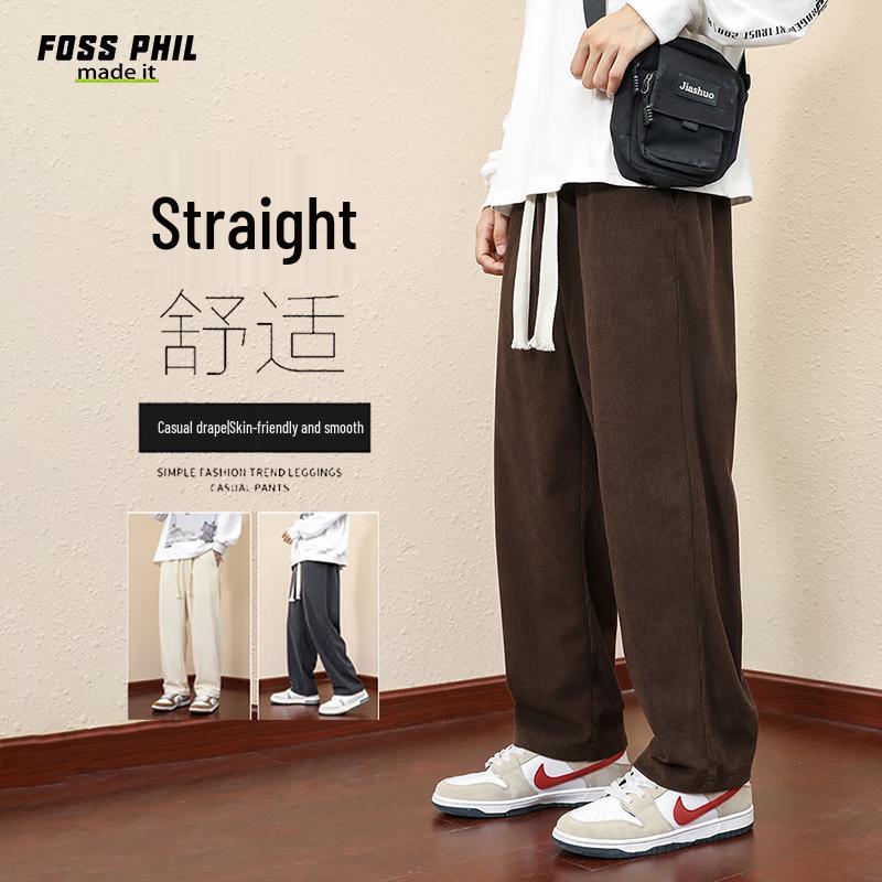 Foss Phil Men's Autumn/Winter Corduroy Straight Leg Casual Pants