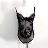 B Sexy Solid Color Onesie Onesie One-piece Underwear Suit Women