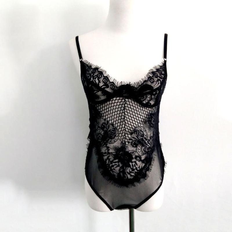 B Sexy Solid Color Onesie Onesie One-piece Underwear Suit Women