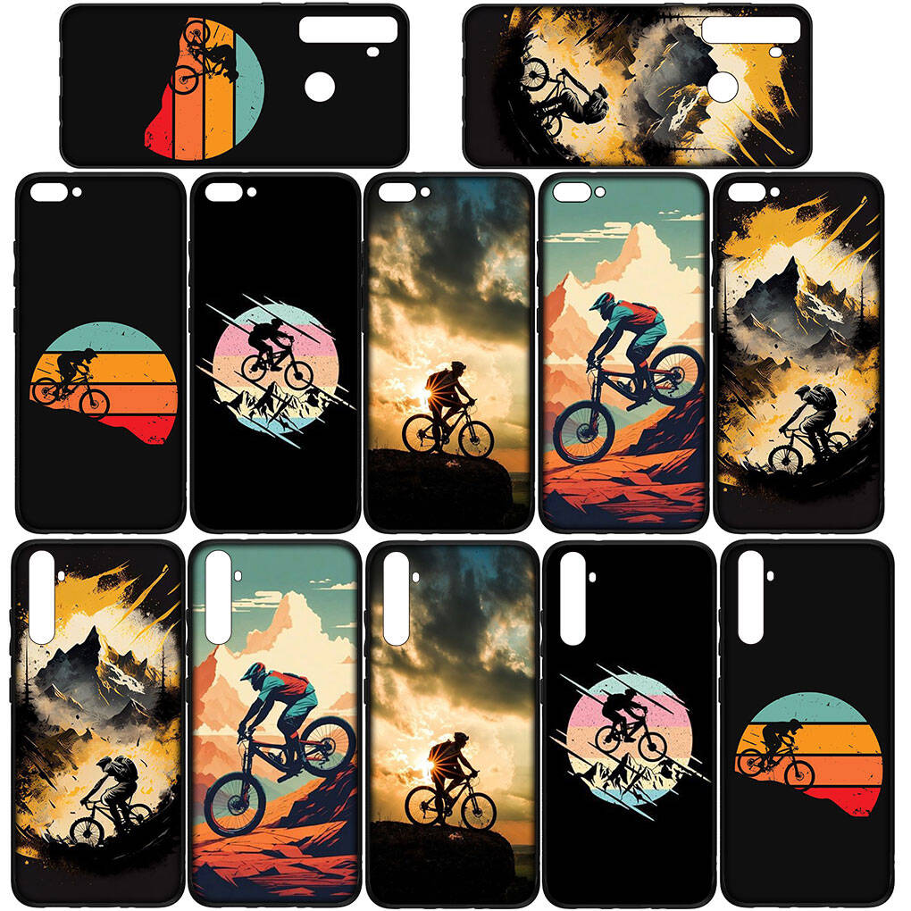 Phone Case for iPhone 17 16 15 Xiaomi Poco F8 F7 X7 X6 M8 C85 C75 Redmi Note 14 13 12 11 Pro Max A3 A4 9C 14C 13C 15C Mountain Bike Cycling Art Poster