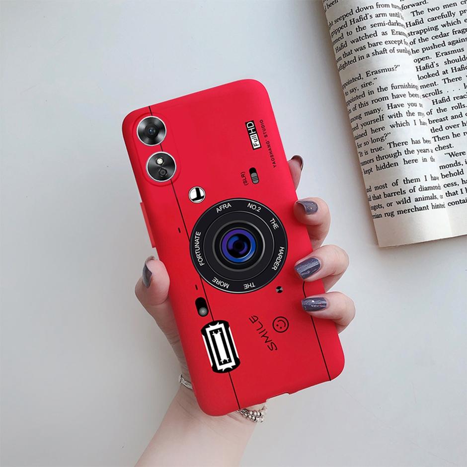 For OPPO A17 Phone Case CPH2477 Flower Butterfly Casing TPU Soft Silicone Back Cover for Oppo A17 A 17 Shell OppoA17 Bumper Capa