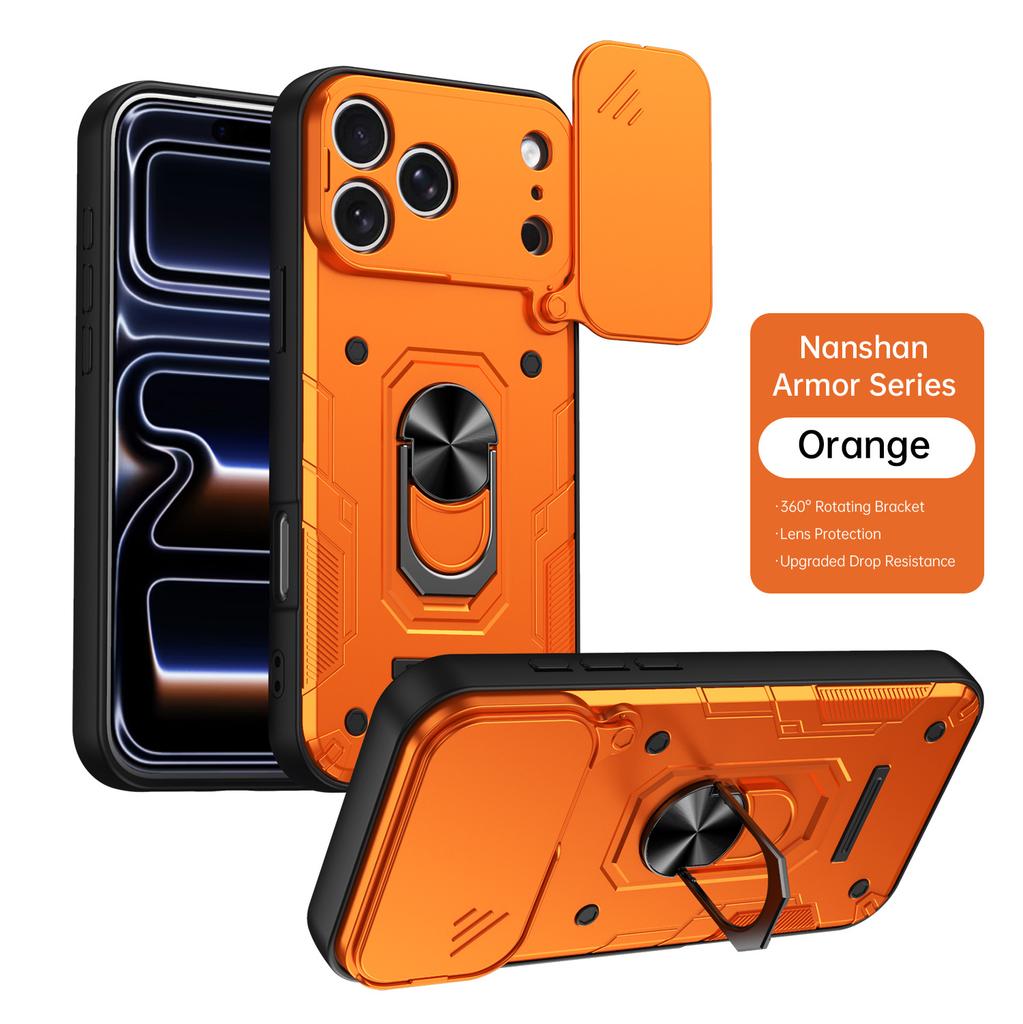 Applicable To iPhone17ProMax Nanshan Jia Push Window Mobile Phone Case Apple 16Pro Bracket Anti-drop 15 Protective Case