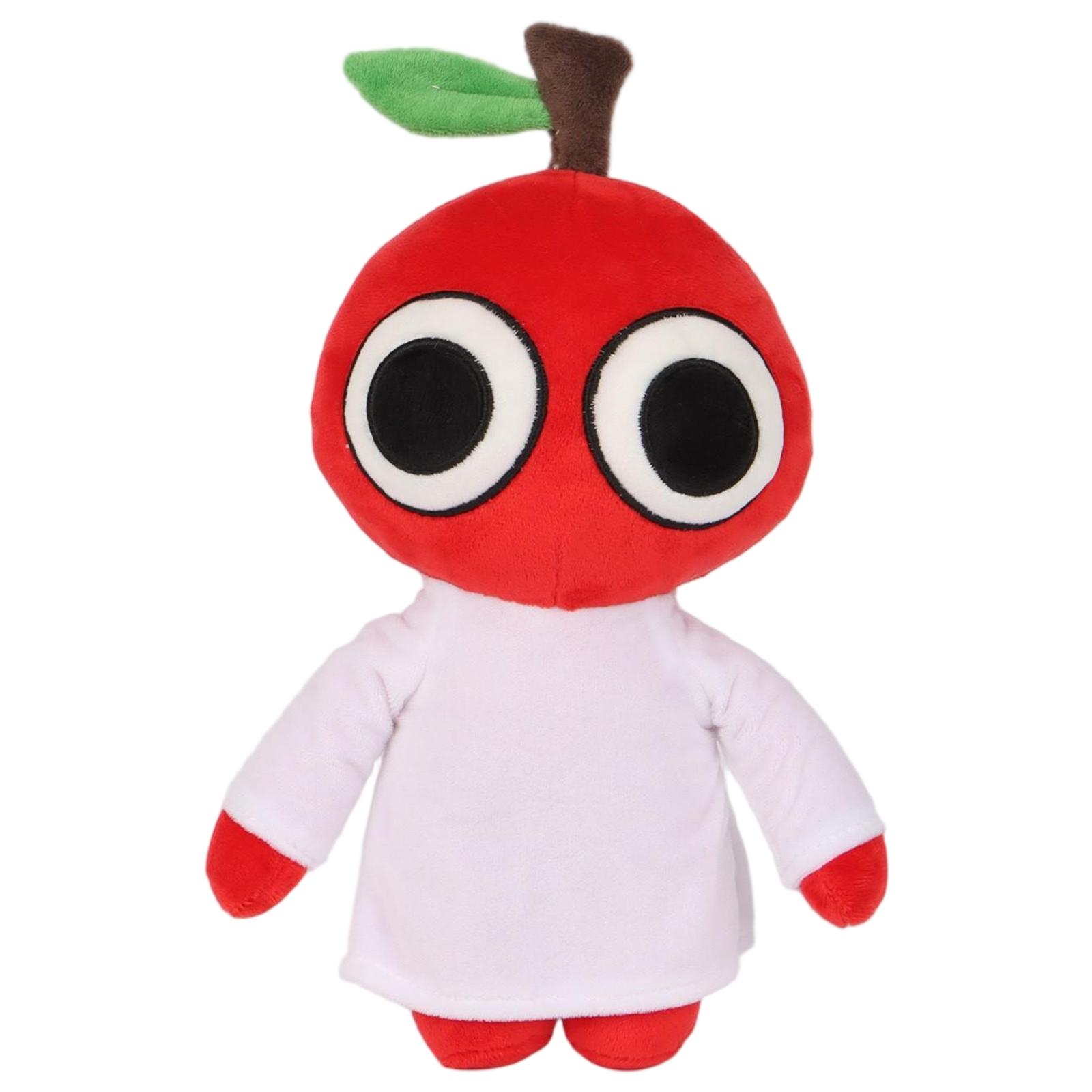 

Plush Stuffed Toy Doll Soft Fabric Material Large Round Eyes Leaf and Stem Detail Unique Design Lightweight for Kids and Collectors One Size красный