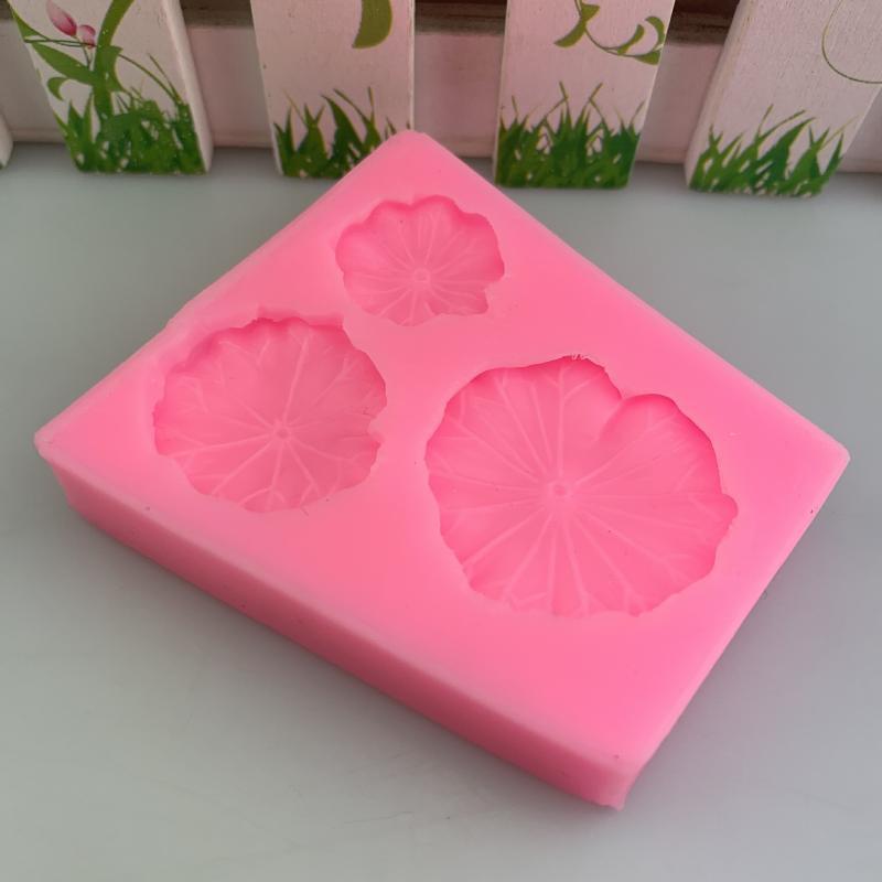 3 Lotus Leaf Lotus Pond Series Silicone Molds Kitchen Baking Sugar Flipping Molds Cake Decor Lotus Leaf Mold Gypsum OrnamentMold