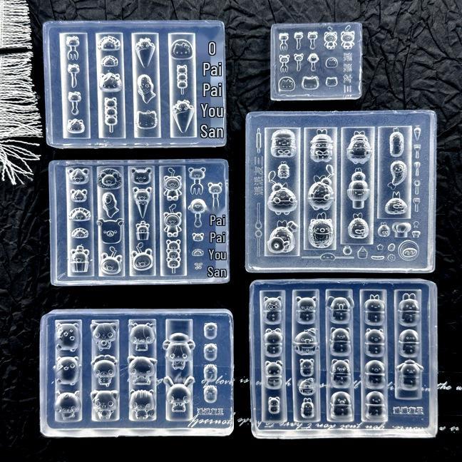 Cartoon Animal & Snowman Silicone Mold for Nail Art