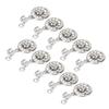 10pcs Metal Hair Beard Jewelry Moon Alloy Sun Pendant Dreadlocks Hair Braiding Decorative Accessories