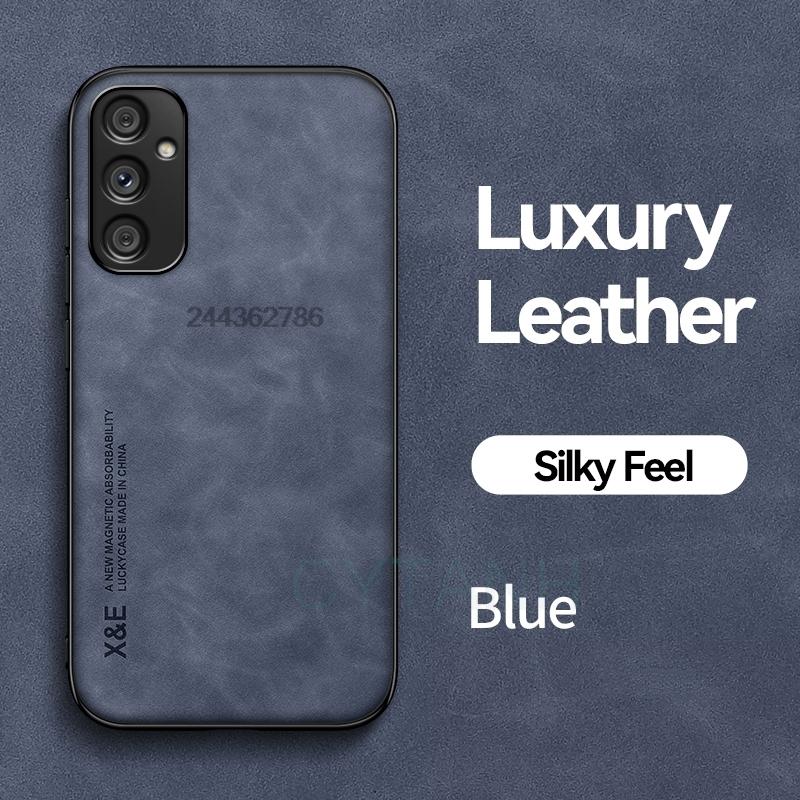Luxury Magnetic Leather Silicone Soft Phone Case For Samsung Galaxy A52 5G Vintage Back Cover Protection Cover Leather Case