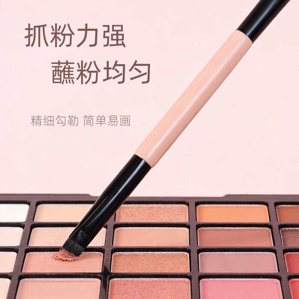 Double Head Semi-Fan Nose Shadow Brush Nose Profile Nose Contour Modification Details Brush Oblique Head Grooming Makeup Brush Bevel Pen