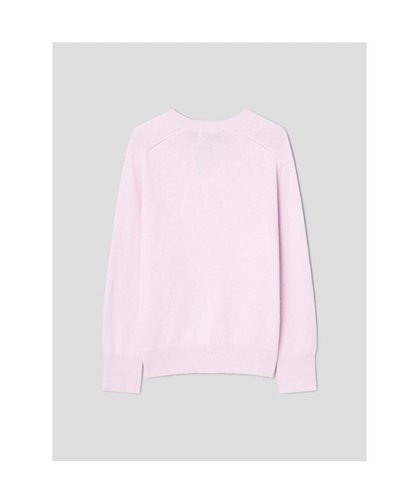 8SECONDS V-Neck Long Sleeve Pullover Light Pink