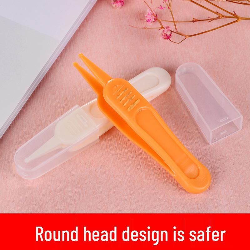 

LVSU Baby Booger Cleaning Tweezers with Round Head Light Yellow [Unpacked]