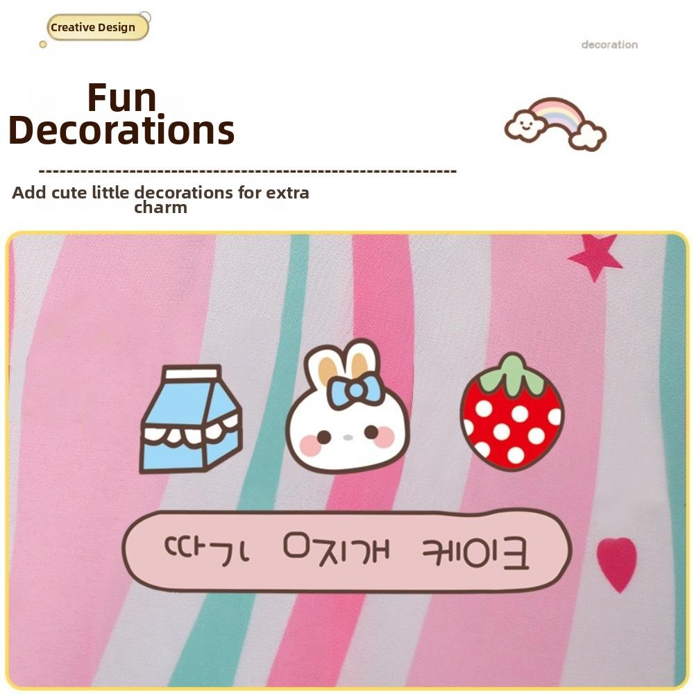 Anti-Pollution Long-Sleeved Apron Cute Kitchen Aprons New Canvas Coverall  Catering Use