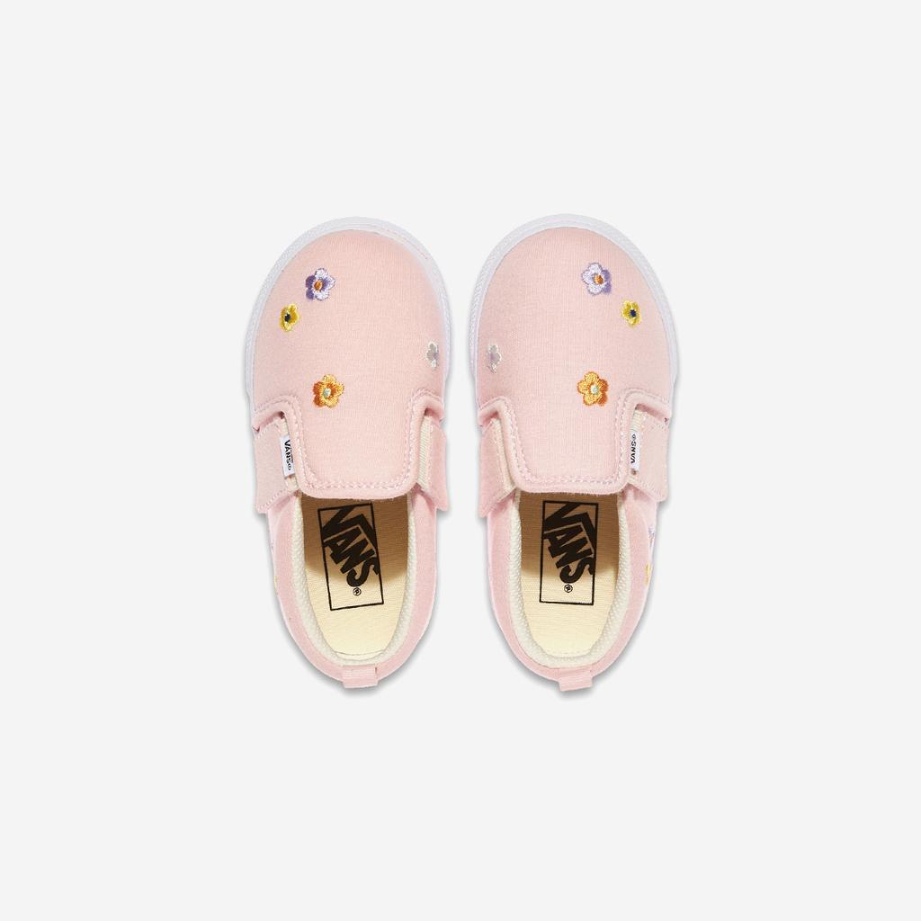 Vans Slip-On Toddler - Pink [V98TDL EB.FLW-PNK/WHT/FLW]