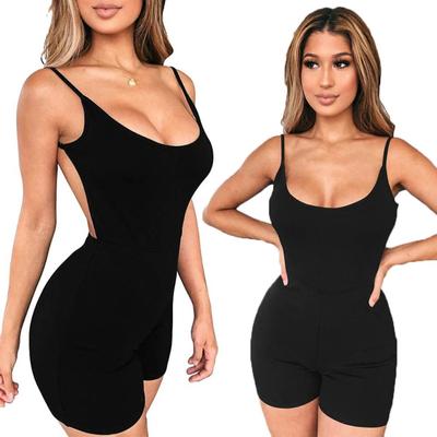 Y2K European and American Hot Girl Bareback Tight Solid Color Interior Jumpsuit Women's Clothing