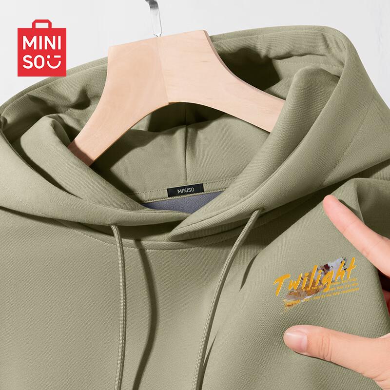 

MINISO Men s 2024 Fleece-Lined Hooded Sweatshirt L