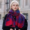 Winter Knitted Thick Women Scarf Tie-dyed Design Cashmere Shawls Lady Warm Wrap Short Tassel Scarves