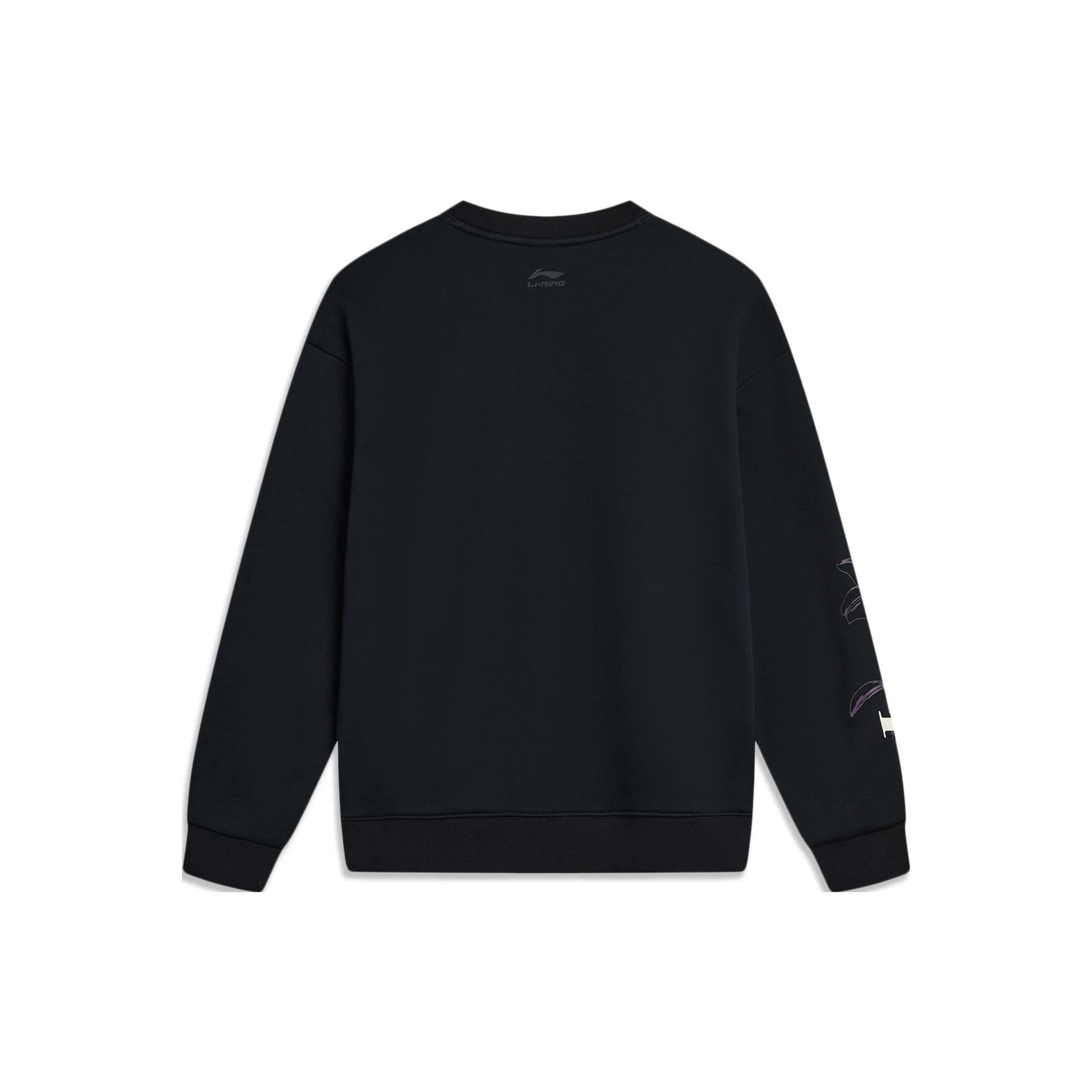 Li Ning Sports Lifestyle Series Letter Floral Fleece Теплый антибактериальный свободный — фото 2