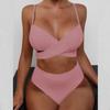 Women Sexy Solid Color Bikini Swimwear Two-Piece Swimsuit Swimming Beachwear