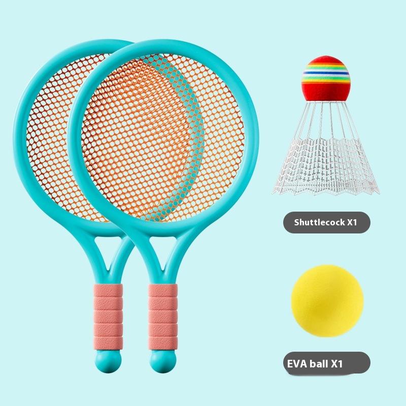 1 Setlightweight Children Tennis Badminton Tennis Racquets Kids Badminton Rackets Kit Parent Child Interactive Toys For Children