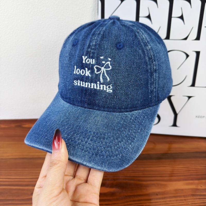 New Baseball Cap Hats Women With Letter Embroidery Soft-Top Cap Fashion Versatile Trendy Dad Hat Casual Retro