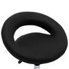 Rolling Work Stool Black Synthetic Leather
