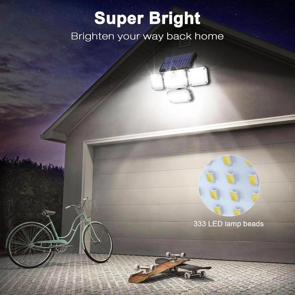 Solar Outdoor Lamp Outdoor Three Modes Motion Sensor LED Wall Light Street Light Waterproof Energy-saving Lamp Illumination Tool