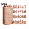 Saisonale Countdown-Box Heritage Acryl Adventskalender, Dekorative Hängeverzierung, Langlebige Leichte Balkonanhänger Jalousie für Zuhause Schlafzimmer