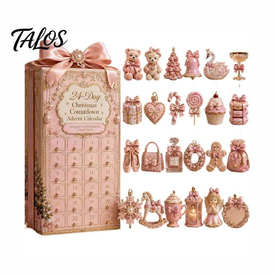 Saisonale Countdown-Box Heritage Acryl Adventskalender, Dekorative Hängeverzierung, Langlebige Leichte Balkonanhänger Jalousie für Zuhause Schlafzimmer