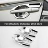 Chrome Exterior Door Handle Bowl Cover Trim For Mitsubishi Outlander 2013-2021