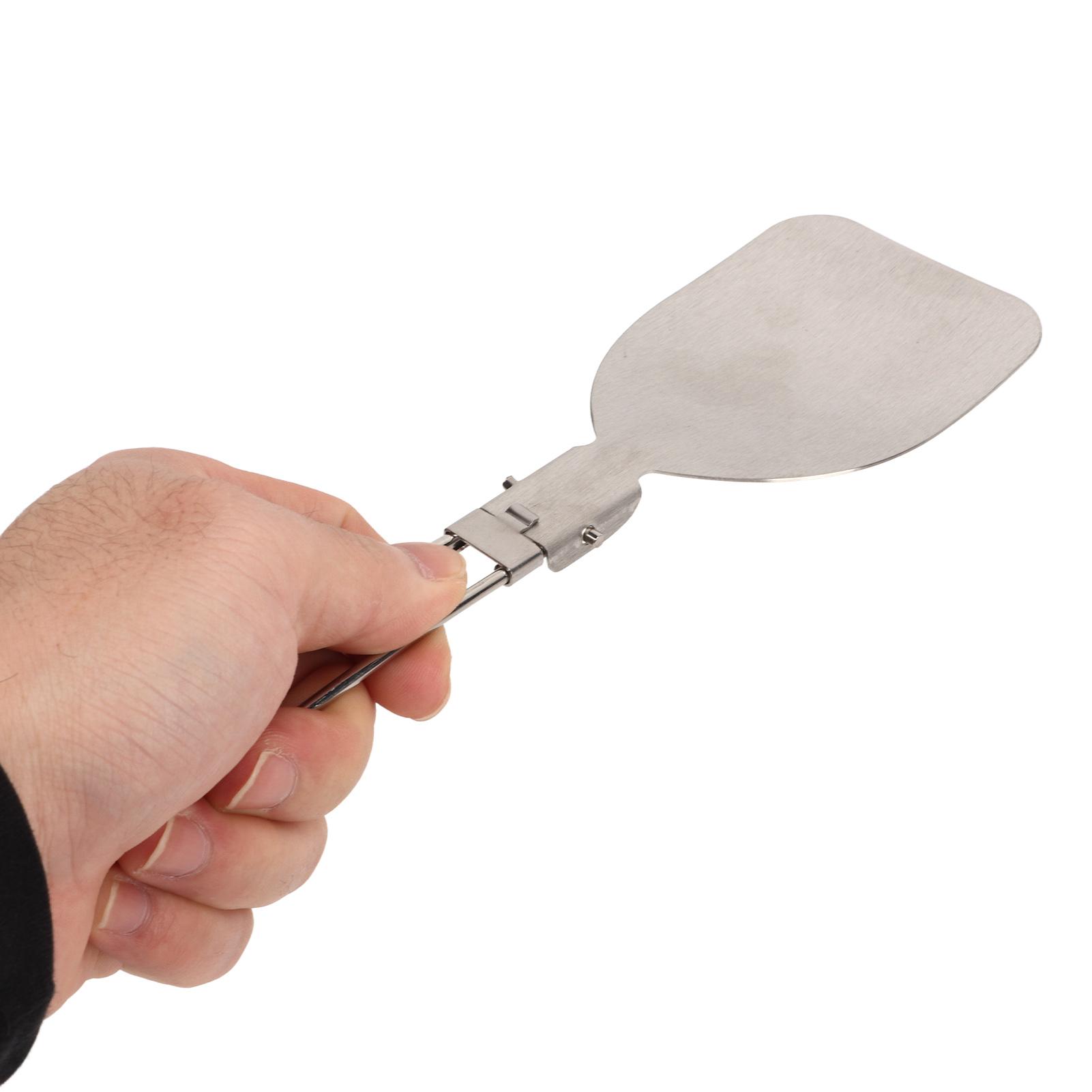 

Складная лопатка из нержавеющей стали, защелка, легкая, портативная, складная лопатка для еды для улицы