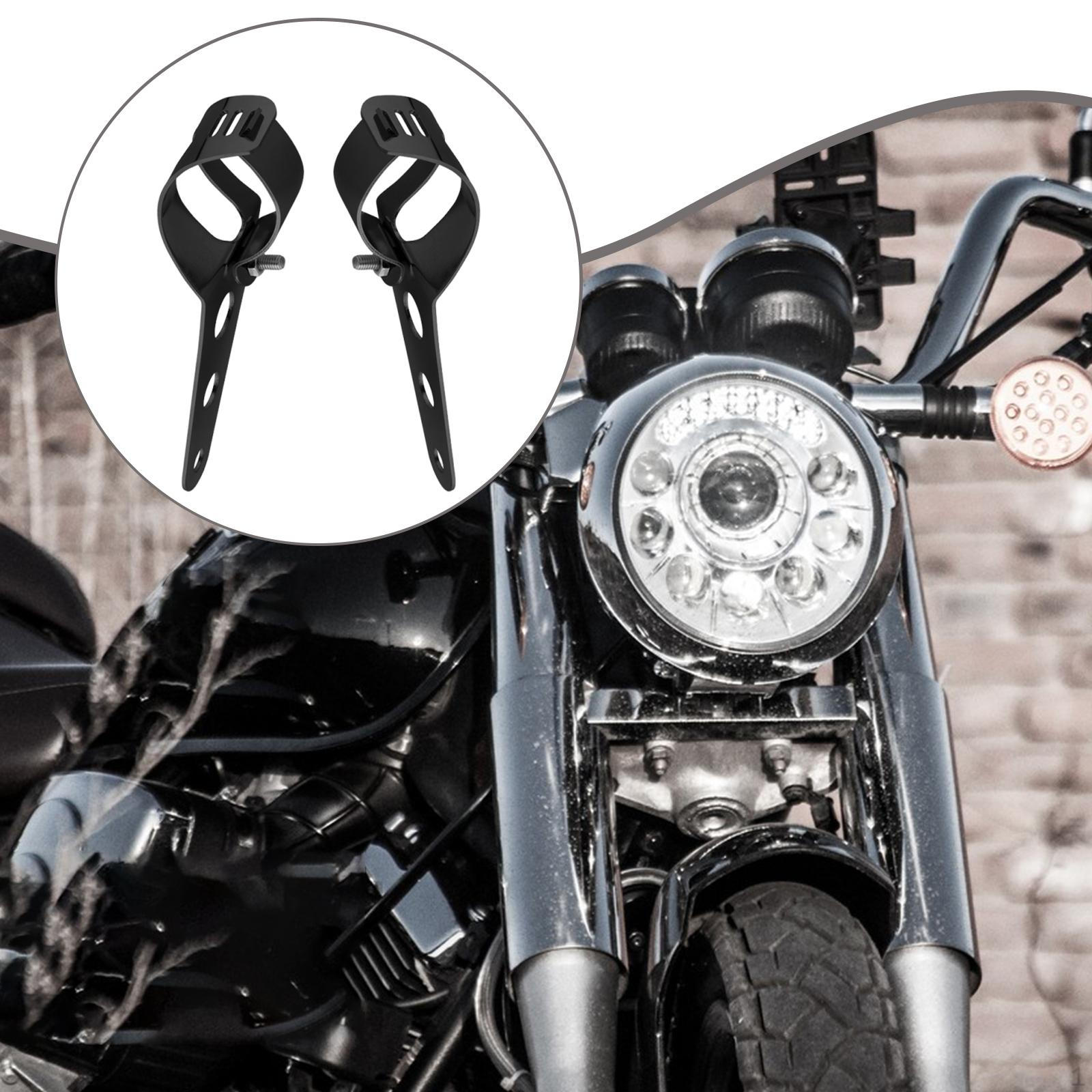 

2 Front Fork Mounts, Fixing Brackets, for 35mm to 48mm Tube Clamp, Parts чорний