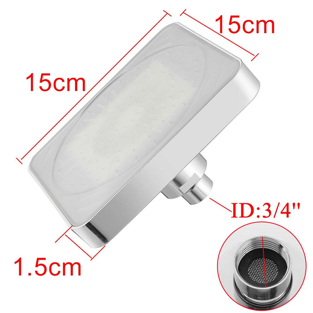 Automaticky měnící se 7 barev Koupelnové LED světlo Čtvercová sprchová sprchová hlavice