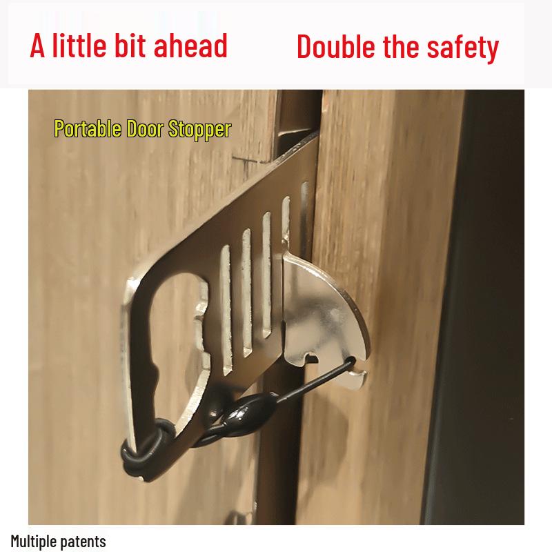 Tragbares Diebstahlschutz-Türschloss & Türstopper-Riegel