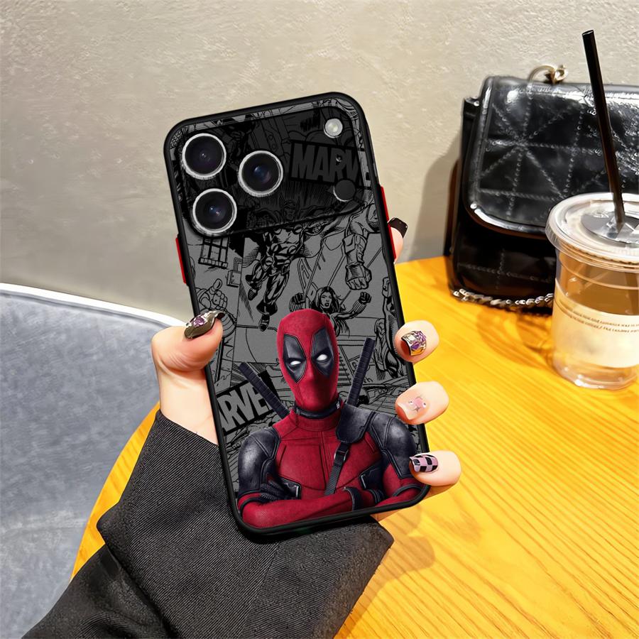 Marvel Deadpool Case for iPhone 17 Pro Max 14 16 Plus XS XR 11 7 8 SE 13 Mini 15 12 Air 17e Back Phone Cover