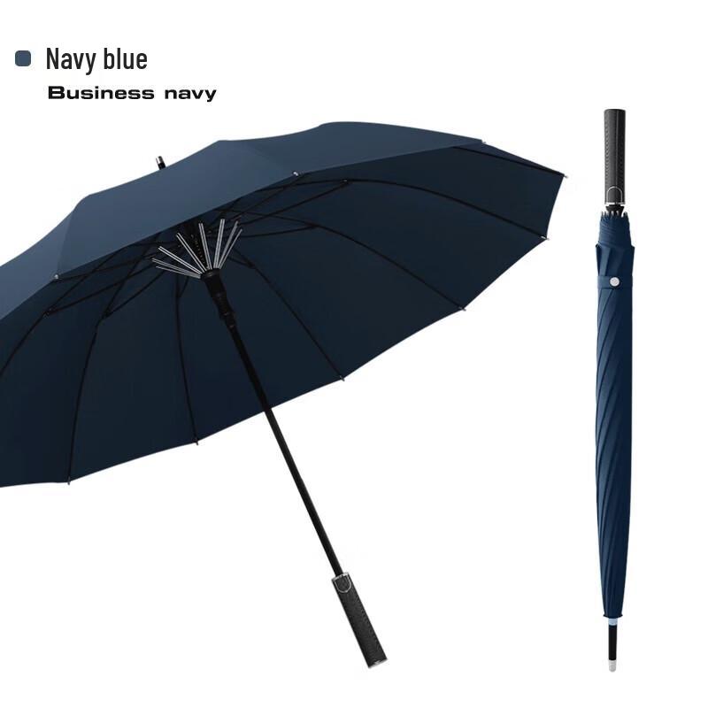 MAYDU Large 12-Rib Windproof Automatic Long Handle Umbrella