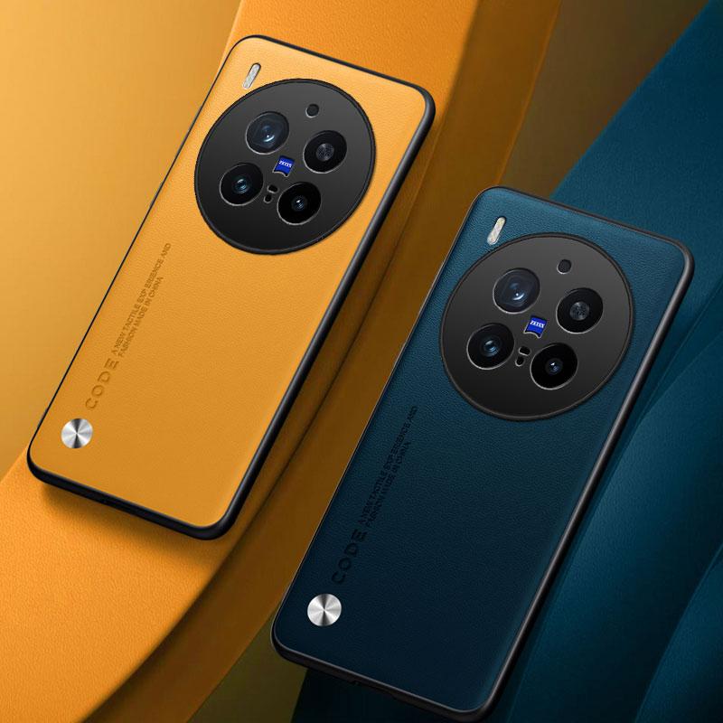 Skórzane etui Funda na VIVO X300 Pro Etui na VIVO X300 Pokrowiec Moda Tekstura włókna PU-Skóra Ochrona Wstrząsoodporna Nakładka na telefon