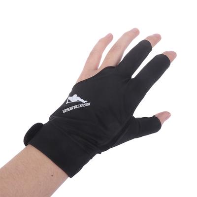 Billiards Glove Left Hand Three Finger Snooker Billiard Glove Non Slip Stickers Elasticity Billiard Training Gloves Accessories