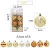 8PCS/Box Electroplated Painted Ball Christmas Tree Ornament Christmas Decorations