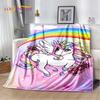 Cartoon Cute Unicorn Soft Plush Blanket,Children's Flannel Blanket Throw Blanket for Living Room Bedroom Bed Sofa Picnic Cover