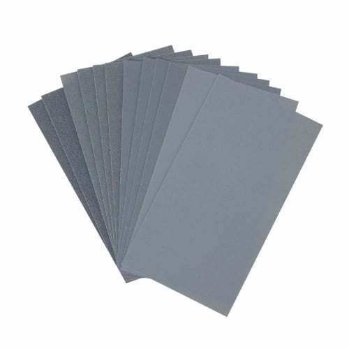 Bigman Waterproof Mini Sandpaper (12 Sheets) #150 #320 #600 #1000 Waterproof Sandpaper for Body Repair, Bumper Repair, Putty Filling, Painting, and Ba