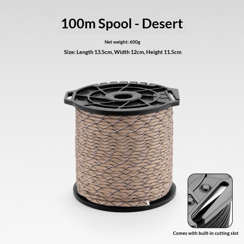 9-Strang Paracord Seil 100m Rolle Geflochtene Outdoor Camping Zelt Abspannleine Strapazierfähige Lanyard Für Wandern Überleben DIY Bastelgebrauch