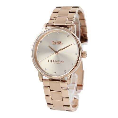 

Coach Women s Grand Crystal Pink Gold Bracelet Watch 14502929