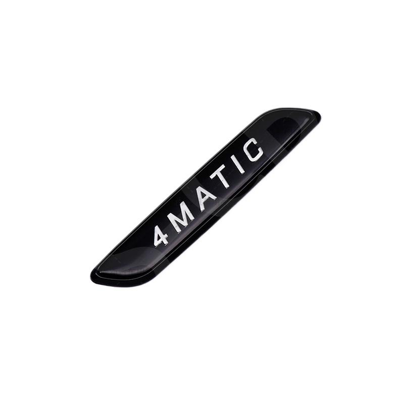 2Pcs 3D ABS 4Matic 4 Matic+ Letter Word Emblem 4Matic Car Fender Logo Stickers Rear Trunk Tailgate Decals Badge Car Accessories