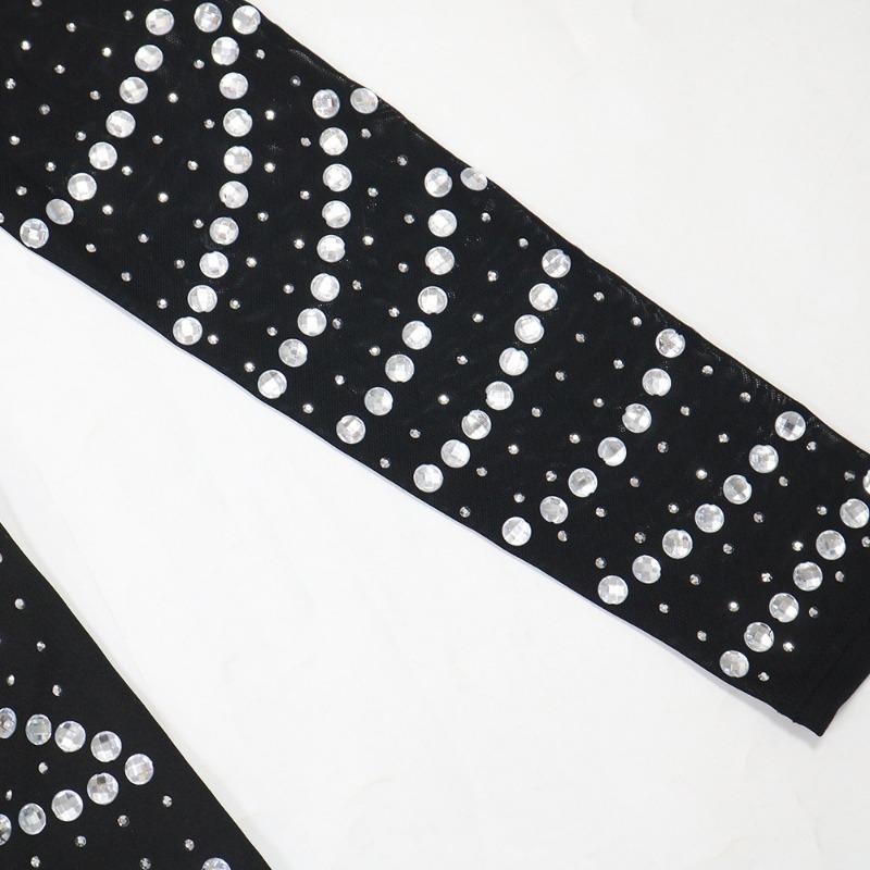 Women's Sexy Round Neck Long Sleeve Hot Drill Bag Hip Party Dress Fashion Halter Short Dress