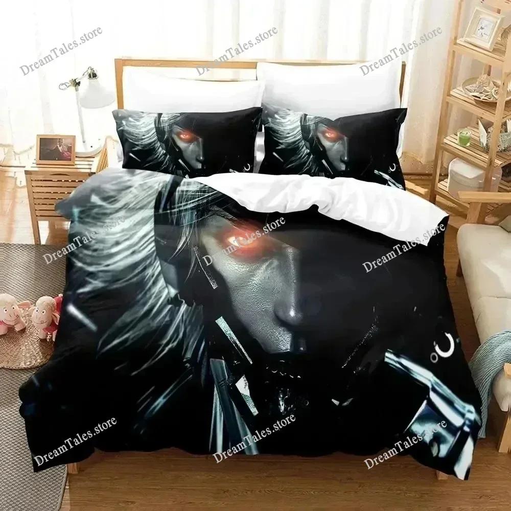 3D Print METAL GEAR RISING REVENGEANCE Bedding Set Duvet Cover Bed Set Quilt Cover Pillowcase Comforter King Queen Size Adult741