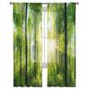Woods Sunshine Dense Modern Printed Tulle Curtains for Bedroom Balcony Window Decor Creative Fashion Home Sheer Curtain
