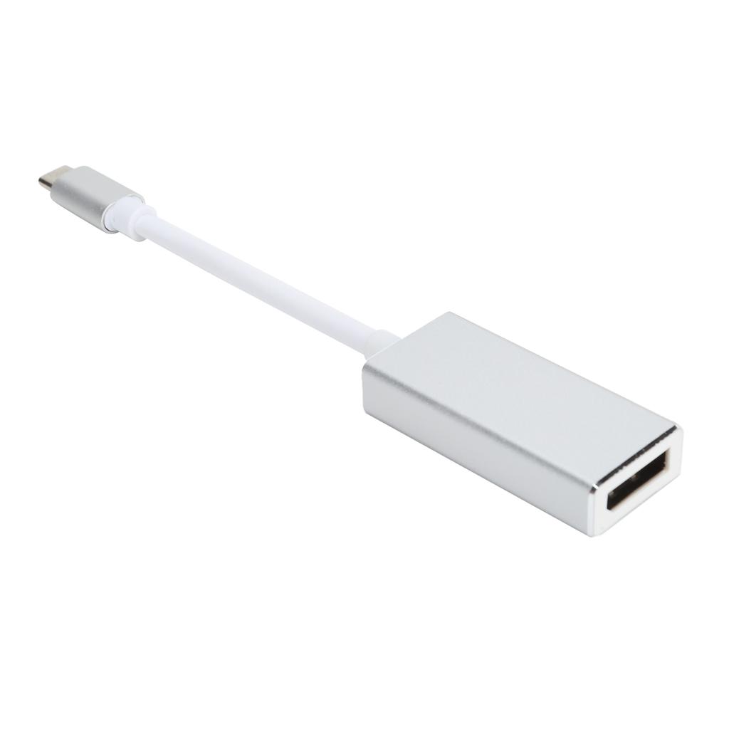Datenkabel HD Datenübertragungskabel TypC zu DP Adapterkabel USB 3.1 zu DP High Definition Datenkabel(Silber )